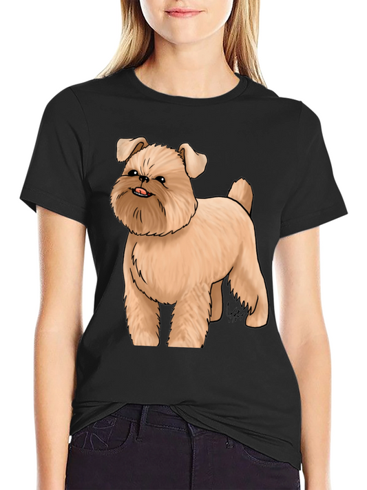 Dog Cartoon Graphic Black T-Shirt