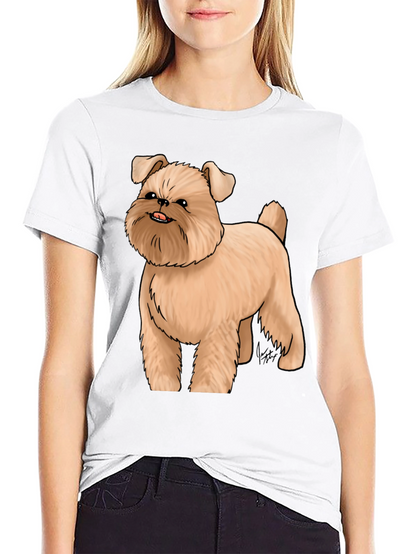 Dog Cartoon Graphic Black T-Shirt