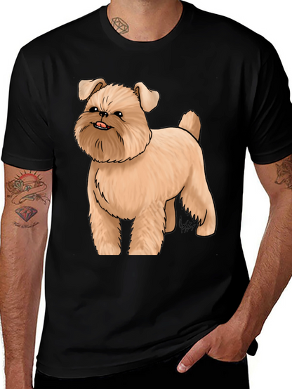 Dog Cartoon Graphic Black T-Shirt