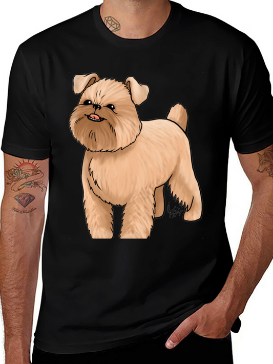 Dog Cartoon Graphic Black T-Shirt