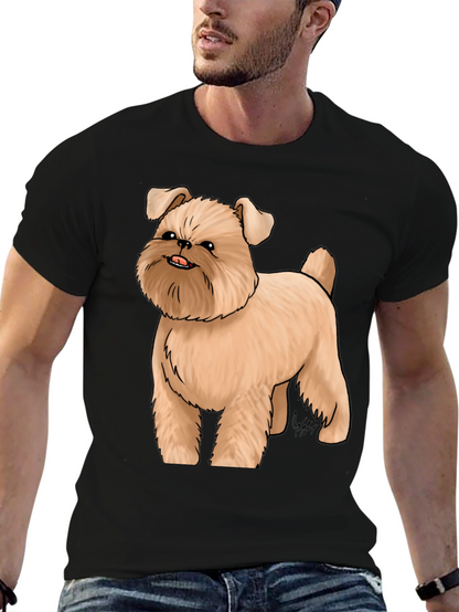 Dog Cartoon Graphic Black T-Shirt