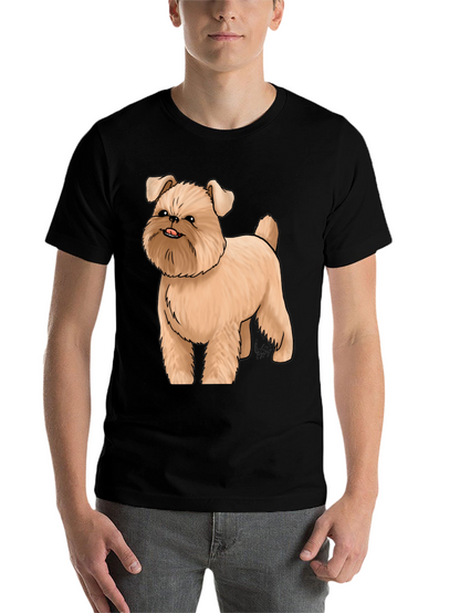 Dog Cartoon Graphic Black T-Shirt