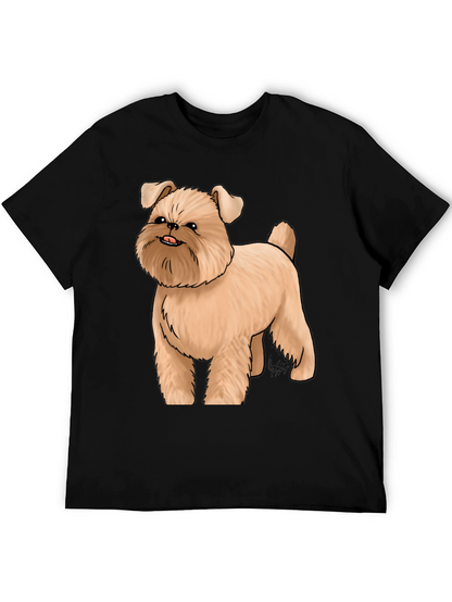 Dog Cartoon Graphic Black T-Shirt