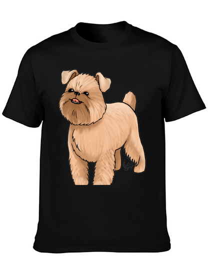 Dog Cartoon Graphic Black T-Shirt