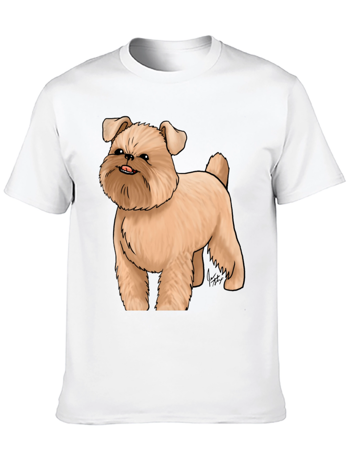 Dog Cartoon Graphic Black T-Shirt
