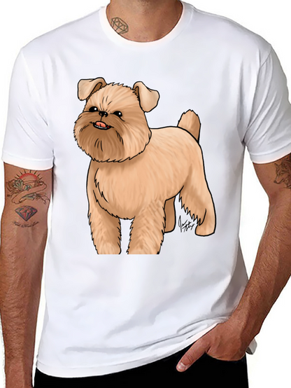 Dog Cartoon Graphic Black T-Shirt