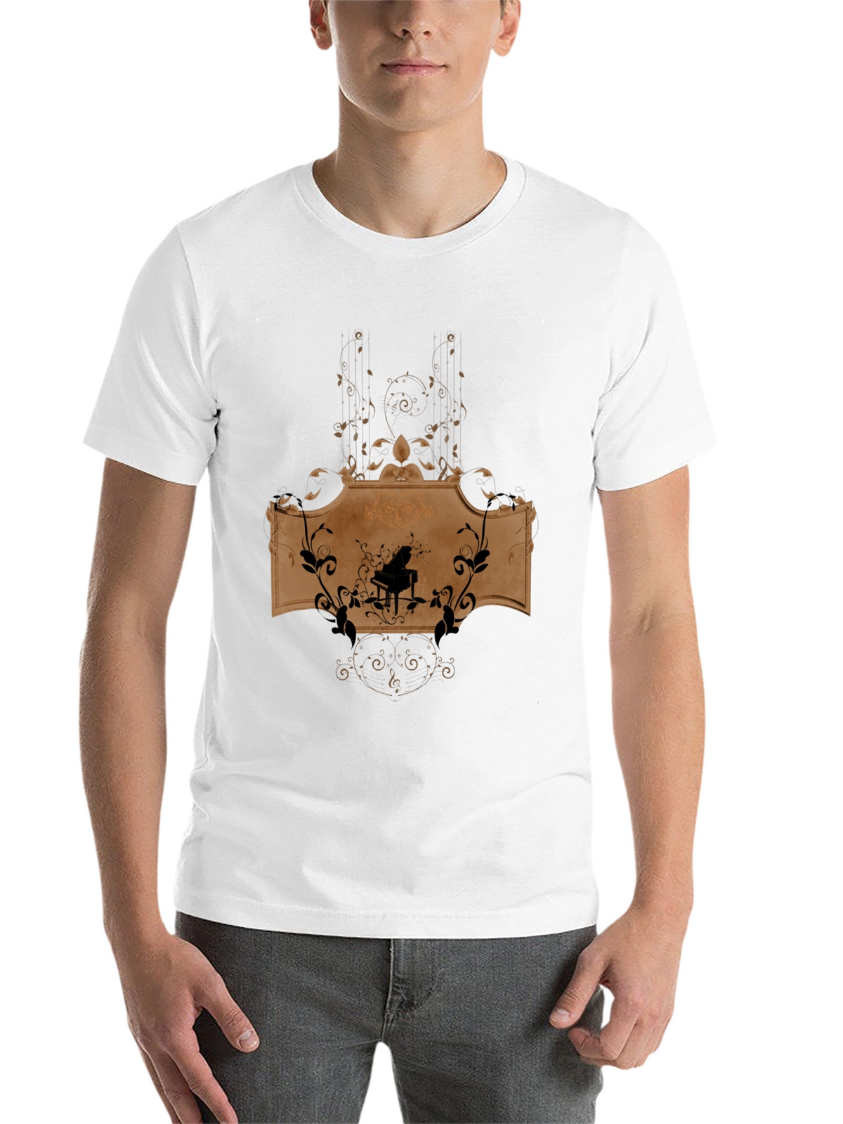 Piano Music Graphic T-Shirt