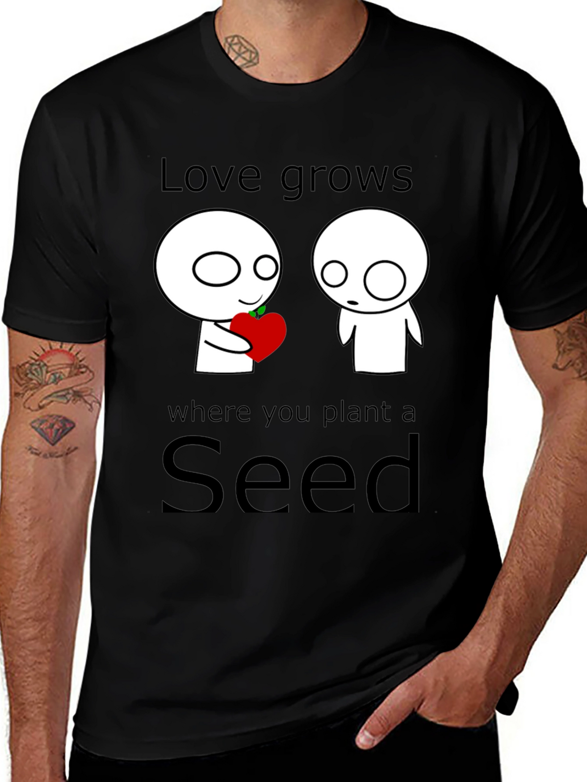 Love Grows Seed T-Shirt - Unique Graphic Tee