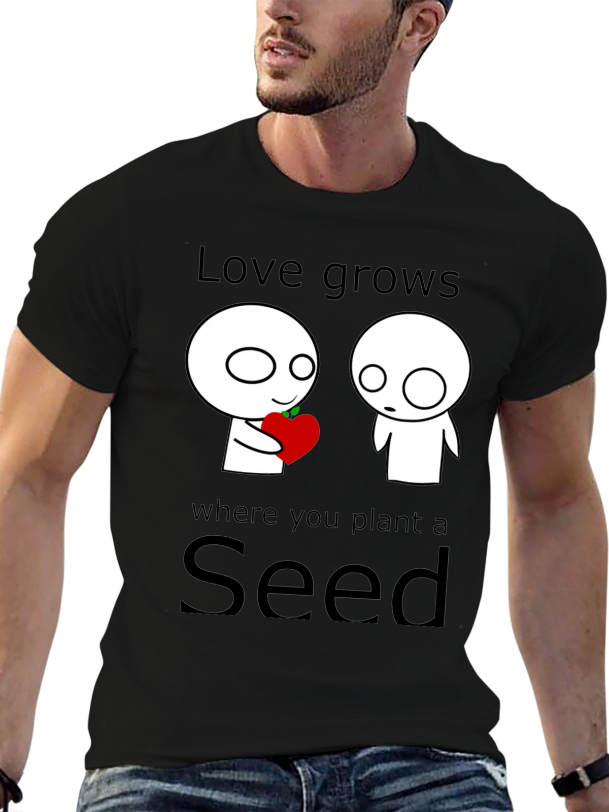 Love Grows Seed T-Shirt - Unique Graphic Tee