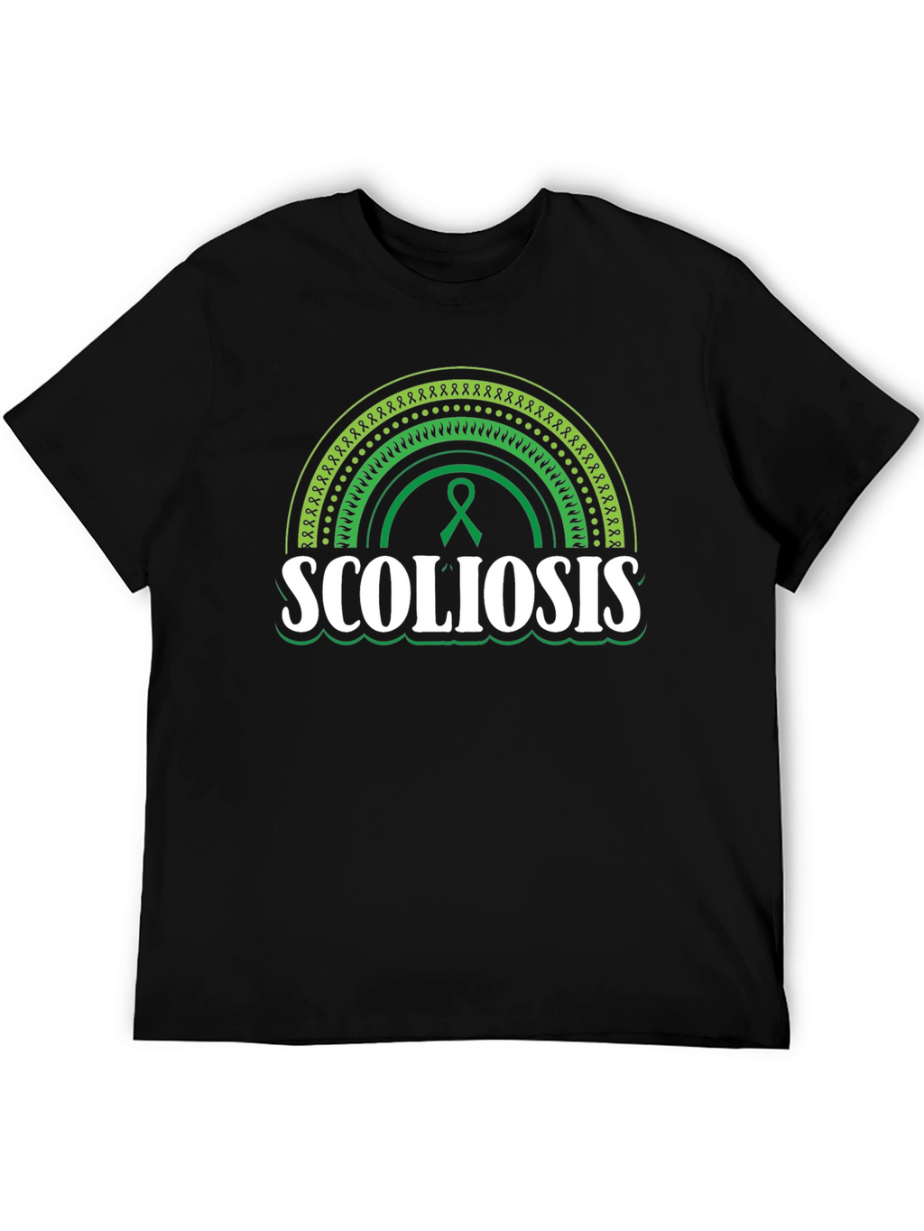 Scoliosis Awareness T-Shirt - Green Ribbon Support