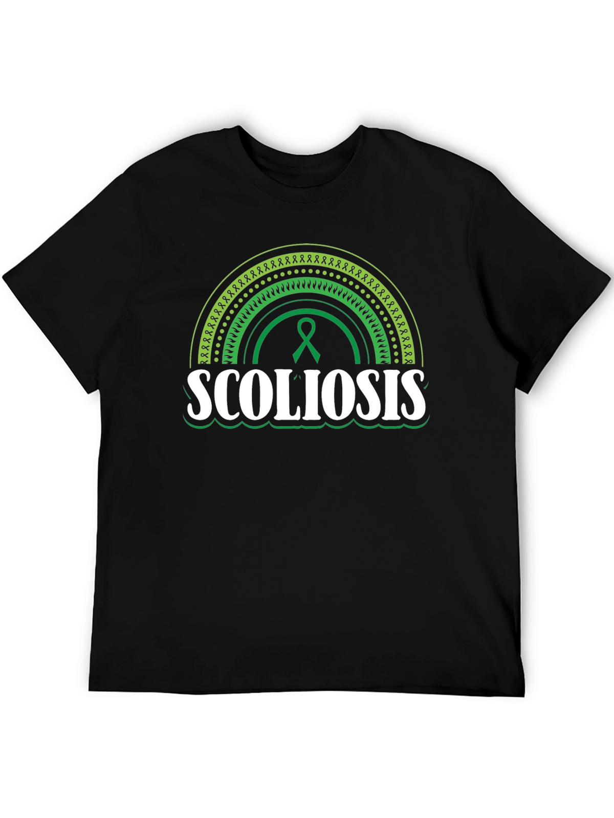 Scoliosis Awareness T-Shirt - Green Ribbon Support