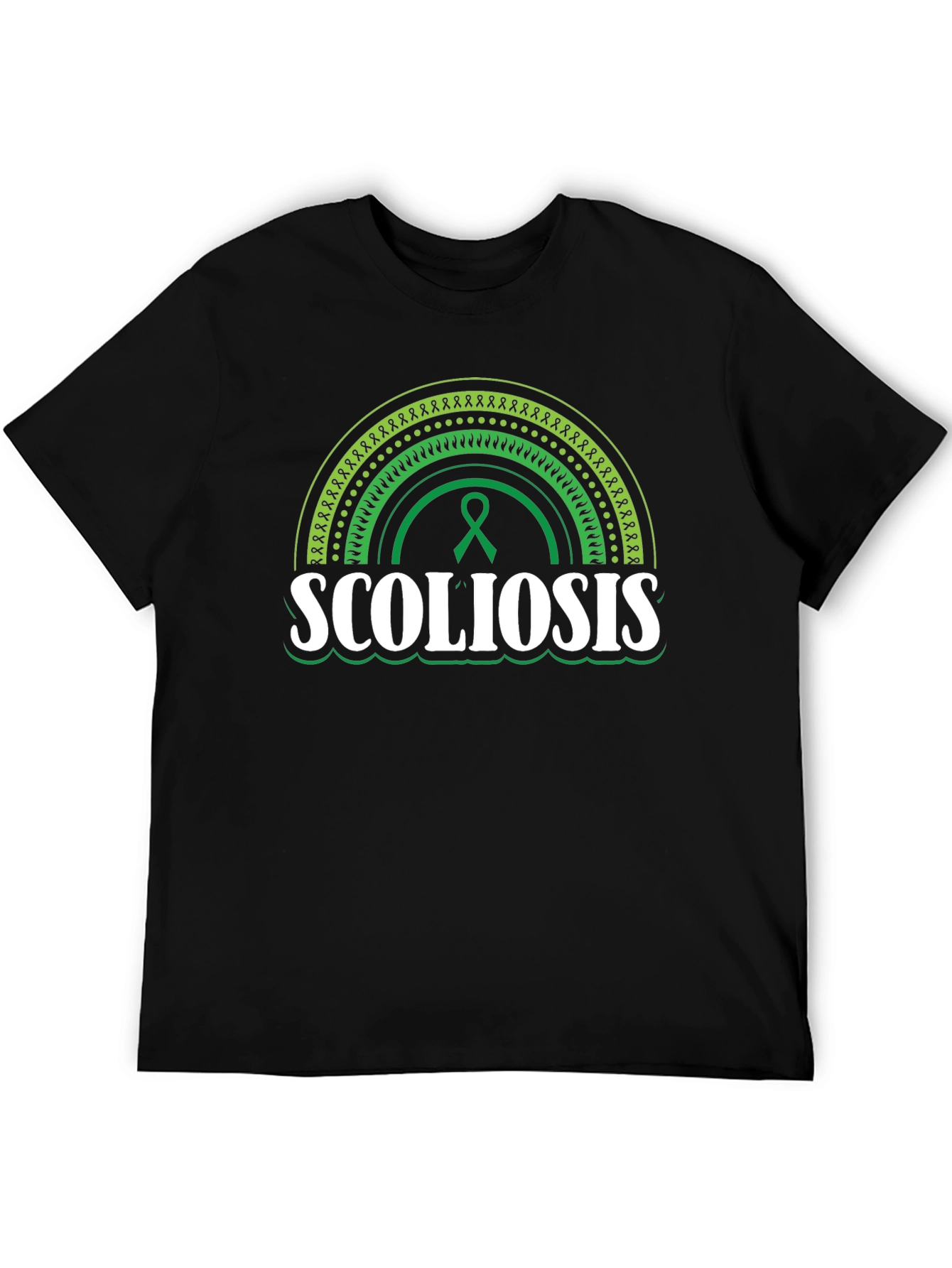 Scoliosis Awareness T-Shirt - Green Ribbon Support