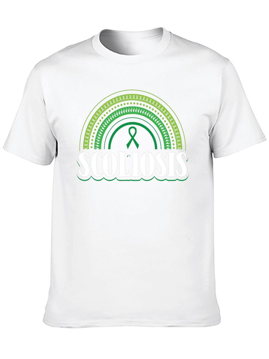 Scoliosis Awareness T-Shirt - Green Ribbon Support