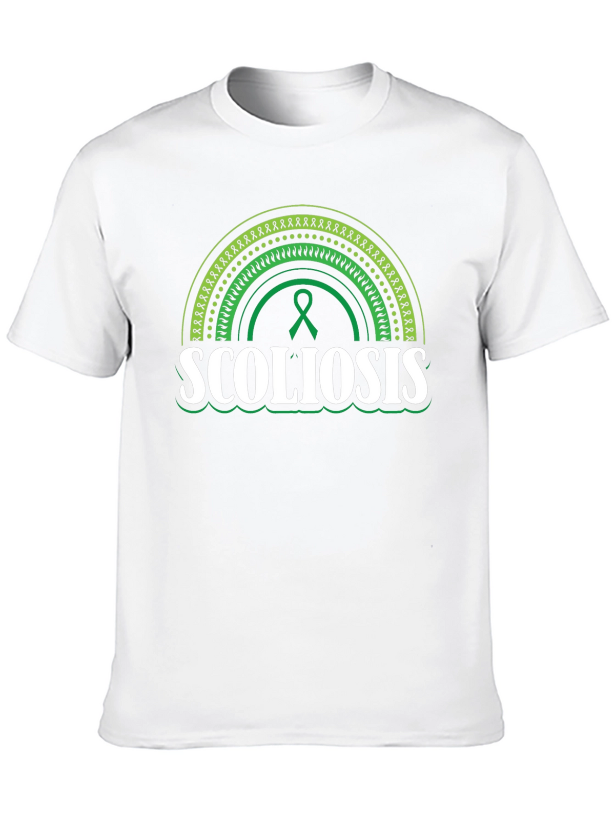 Scoliosis Awareness T-Shirt - Green Ribbon Support