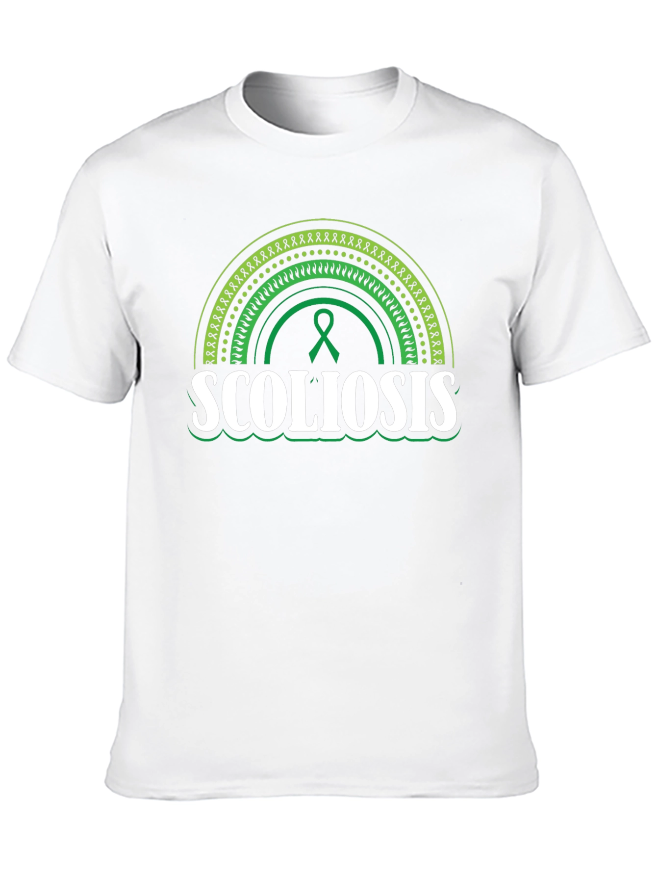 Scoliosis Awareness T-Shirt - Green Ribbon Support