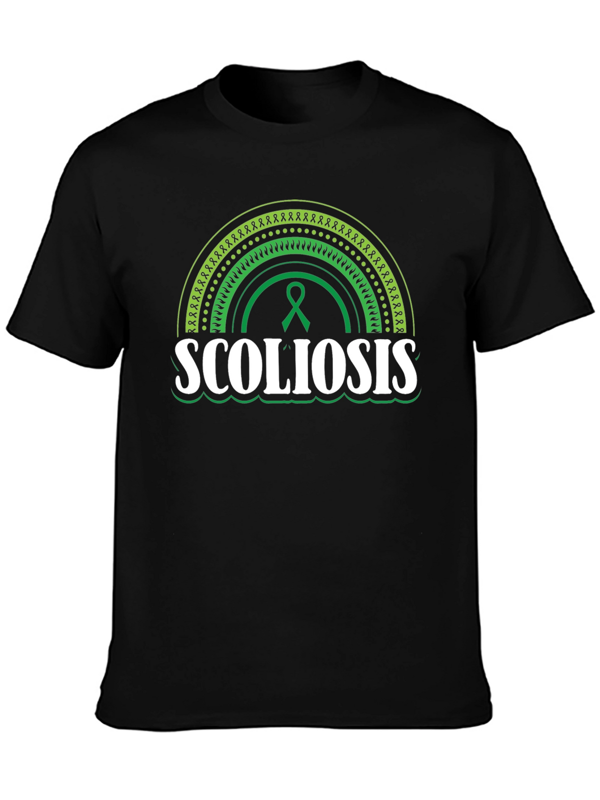 Scoliosis Awareness T-Shirt - Green Ribbon Support
