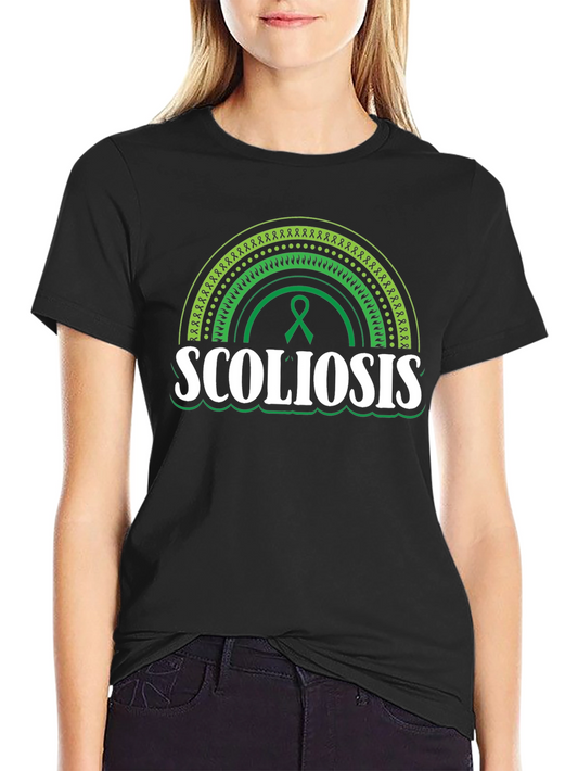 Scoliosis Awareness T-Shirt - Green Ribbon Support
