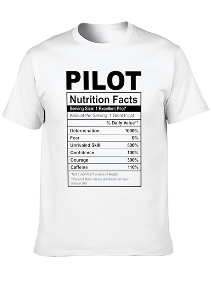 Pilot Nutrition Facts T-Shirt - Fly High!