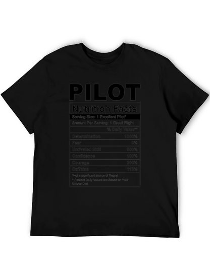 Pilot Nutrition Facts T-Shirt - Fly High!