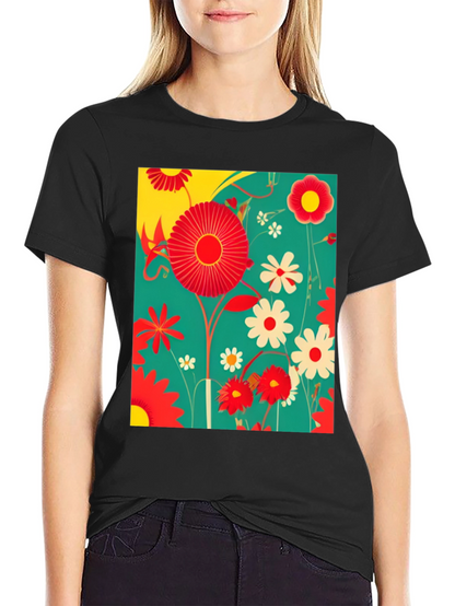 Floral Print Graphic Tee