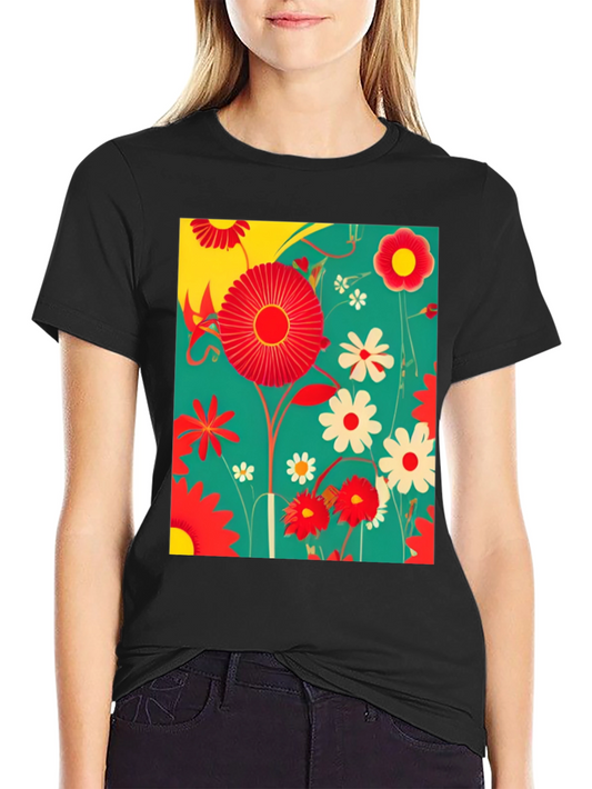 Floral Print Graphic Tee