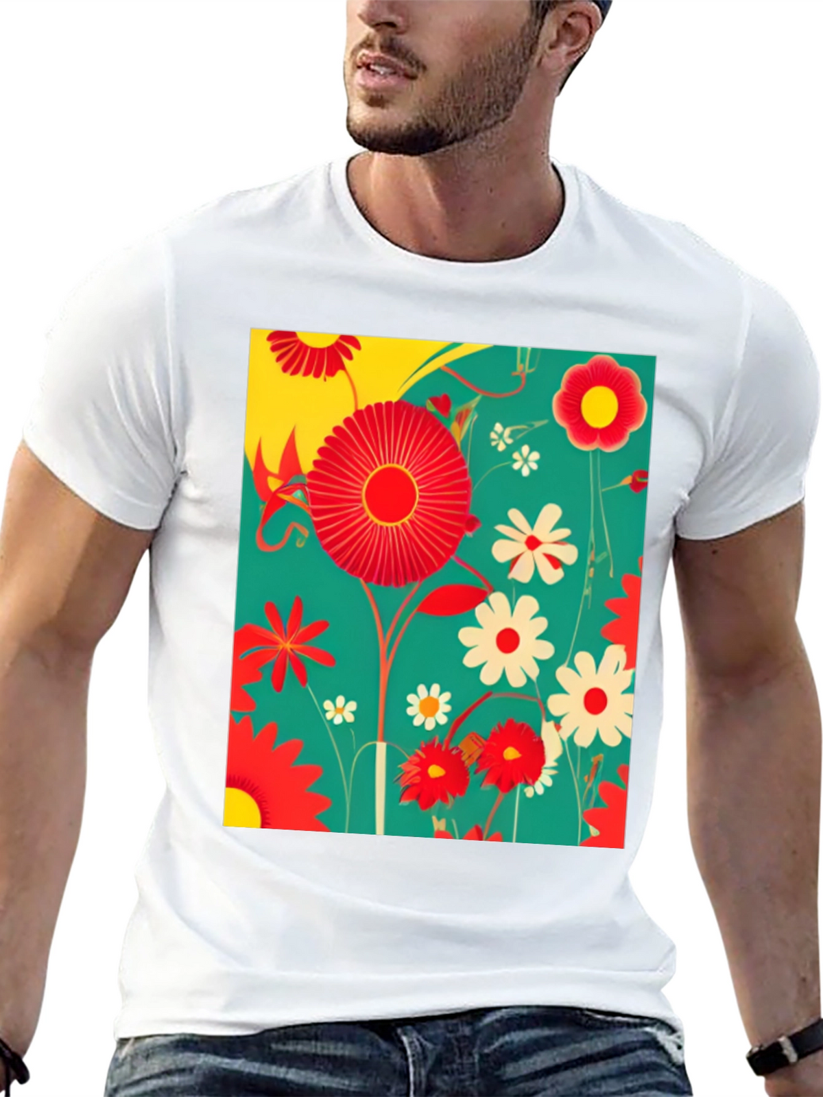 Floral Print Graphic Tee