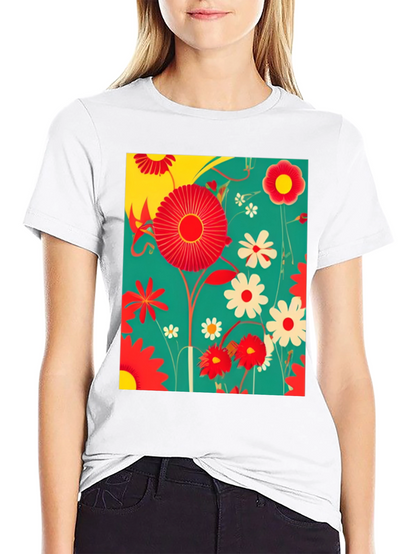 Floral Print Graphic Tee