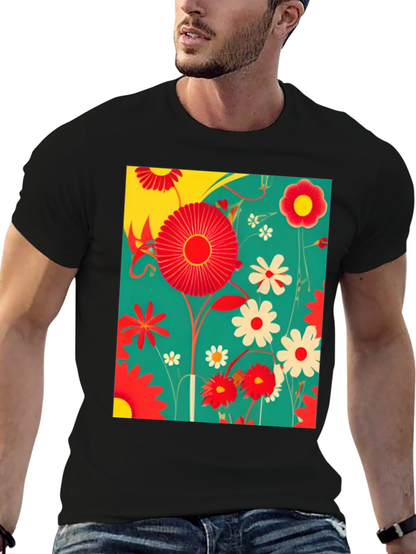 Floral Print Graphic Tee
