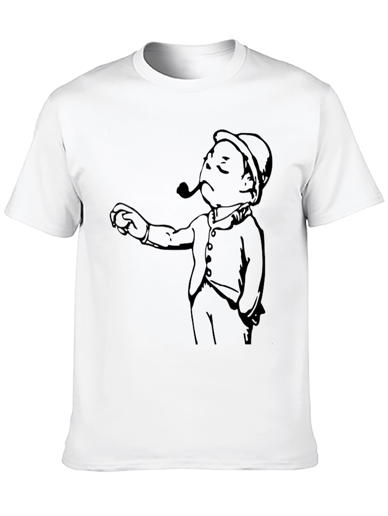 Cartoon Man Graphic Tee - Black