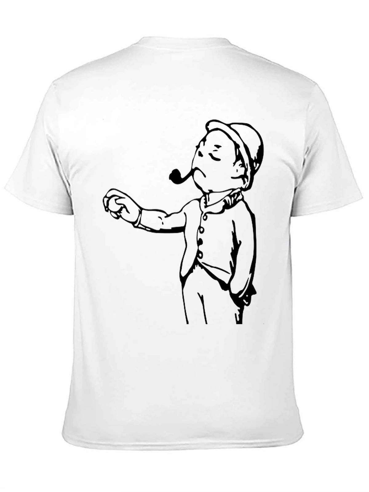 Cartoon Man Graphic Tee - Black