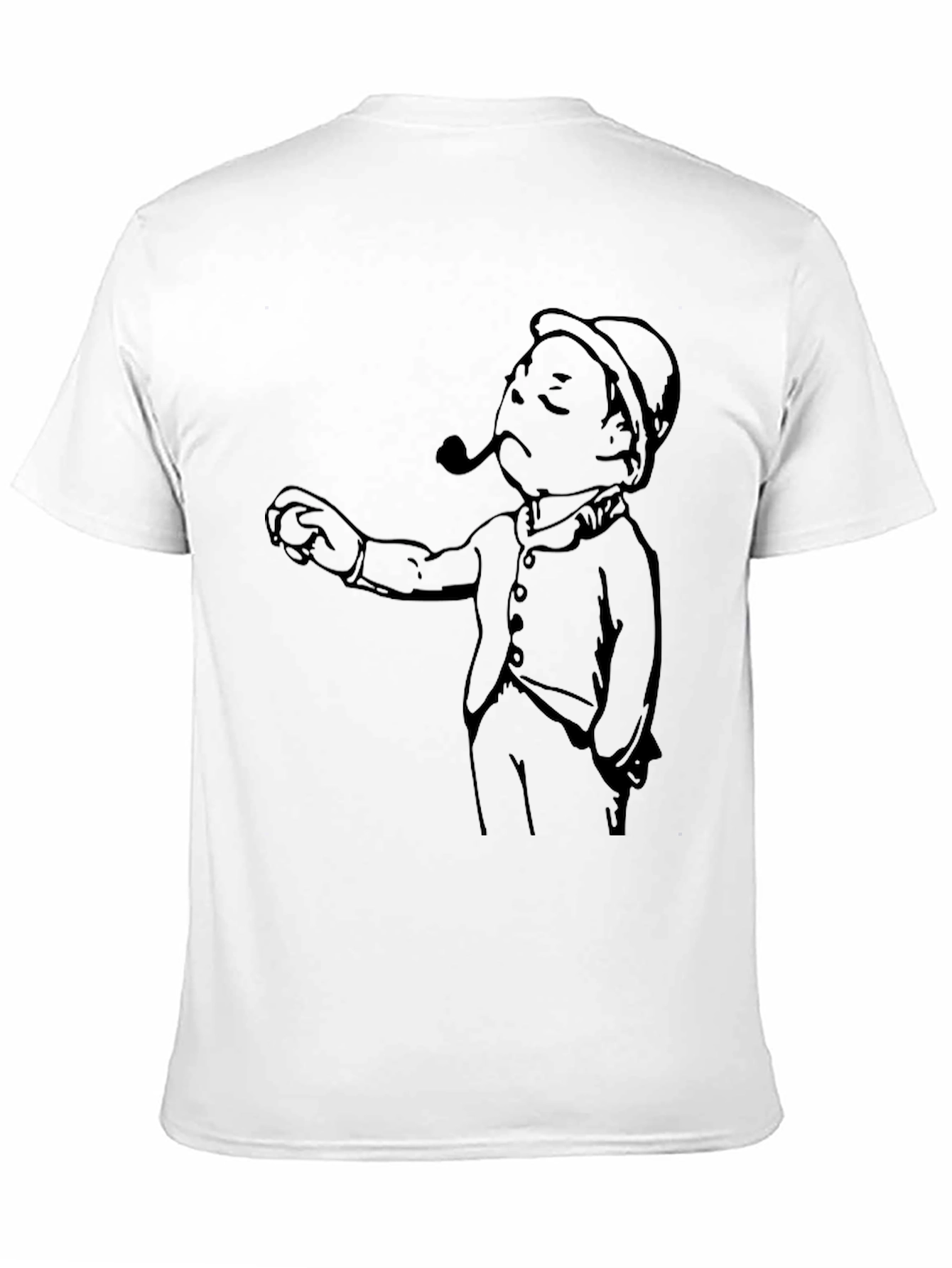 Cartoon Man Graphic Tee - Black