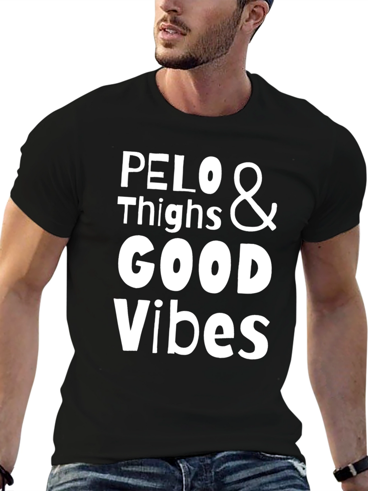 Pelo & Thighs Good Vibes Black Graphic T-Shirt