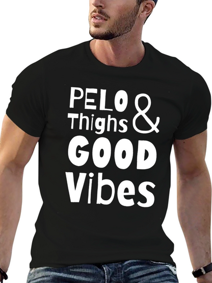 Pelo & Thighs Good Vibes Black Graphic T-Shirt