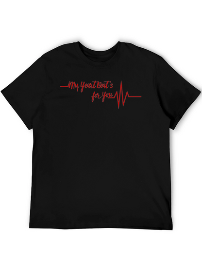 Heartbeat For You Graphic Tee - Black