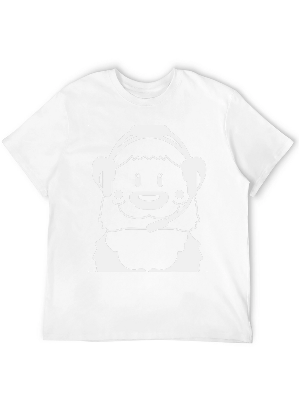 Cartoon Bear Gamer Black T-Shirt
