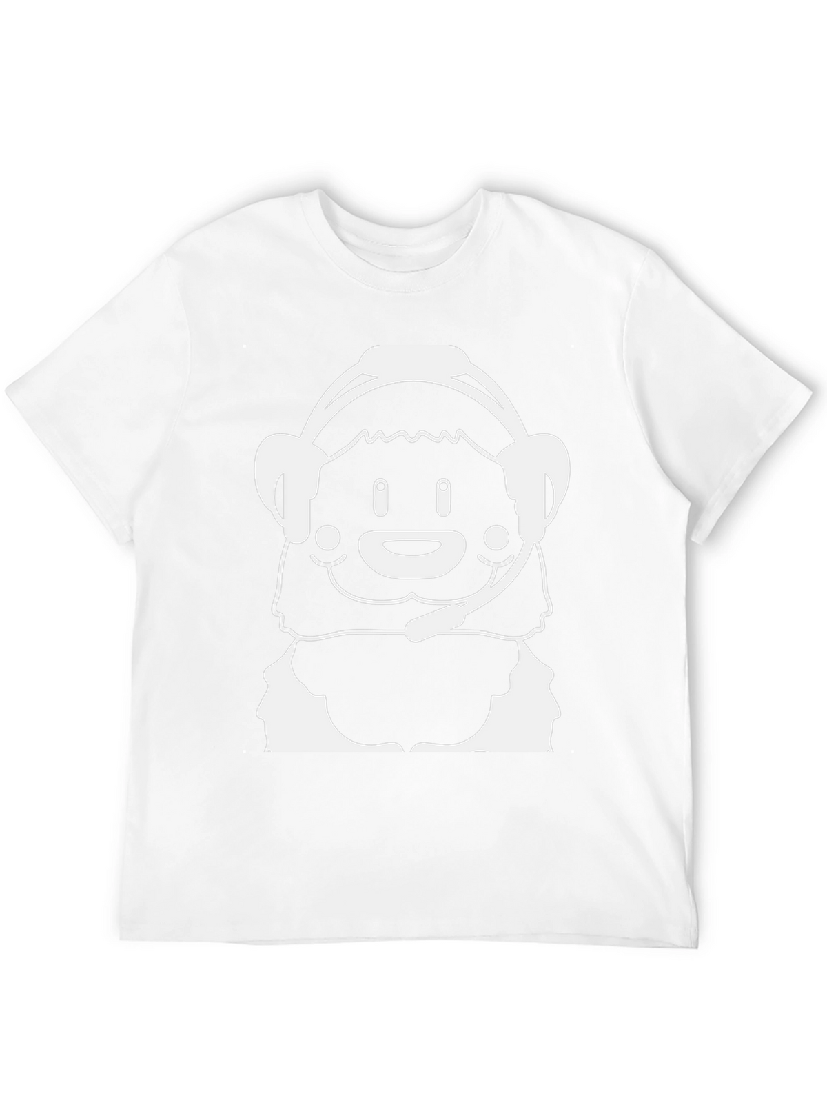 Cartoon Bear Gamer Black T-Shirt