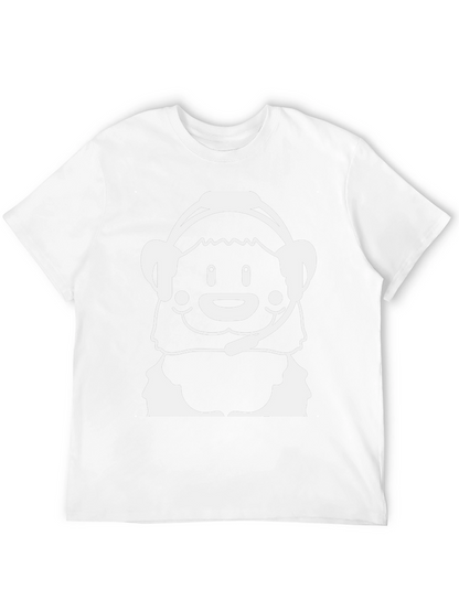 Cartoon Bear Gamer Black T-Shirt