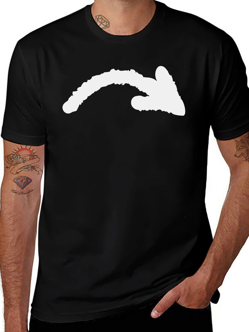 Arrow Graphic Black T-Shirt - Directional Style