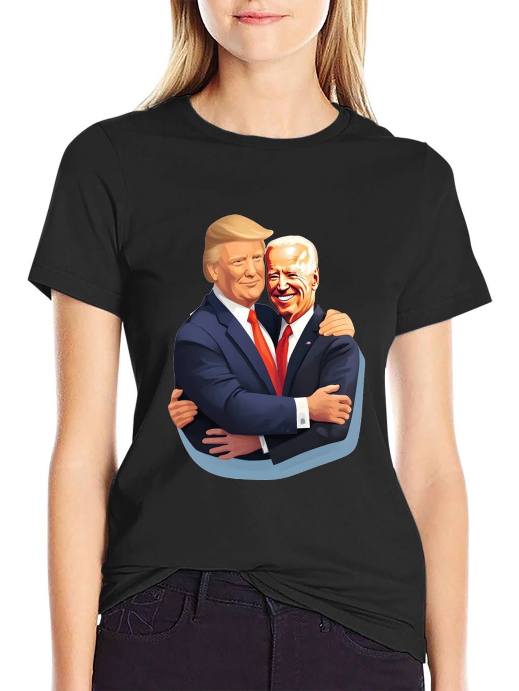 Trump Biden Hug T-Shirt - Political Humor Tee