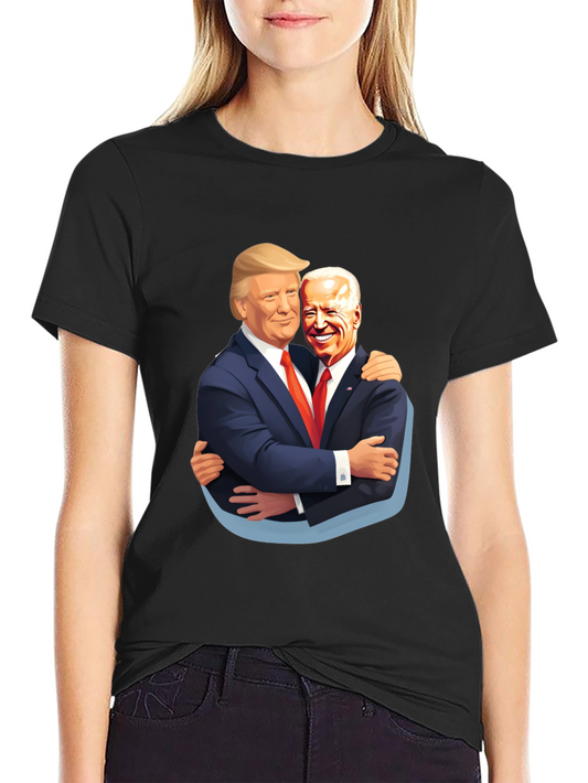 Trump Biden Hug T-Shirt - Political Humor Tee