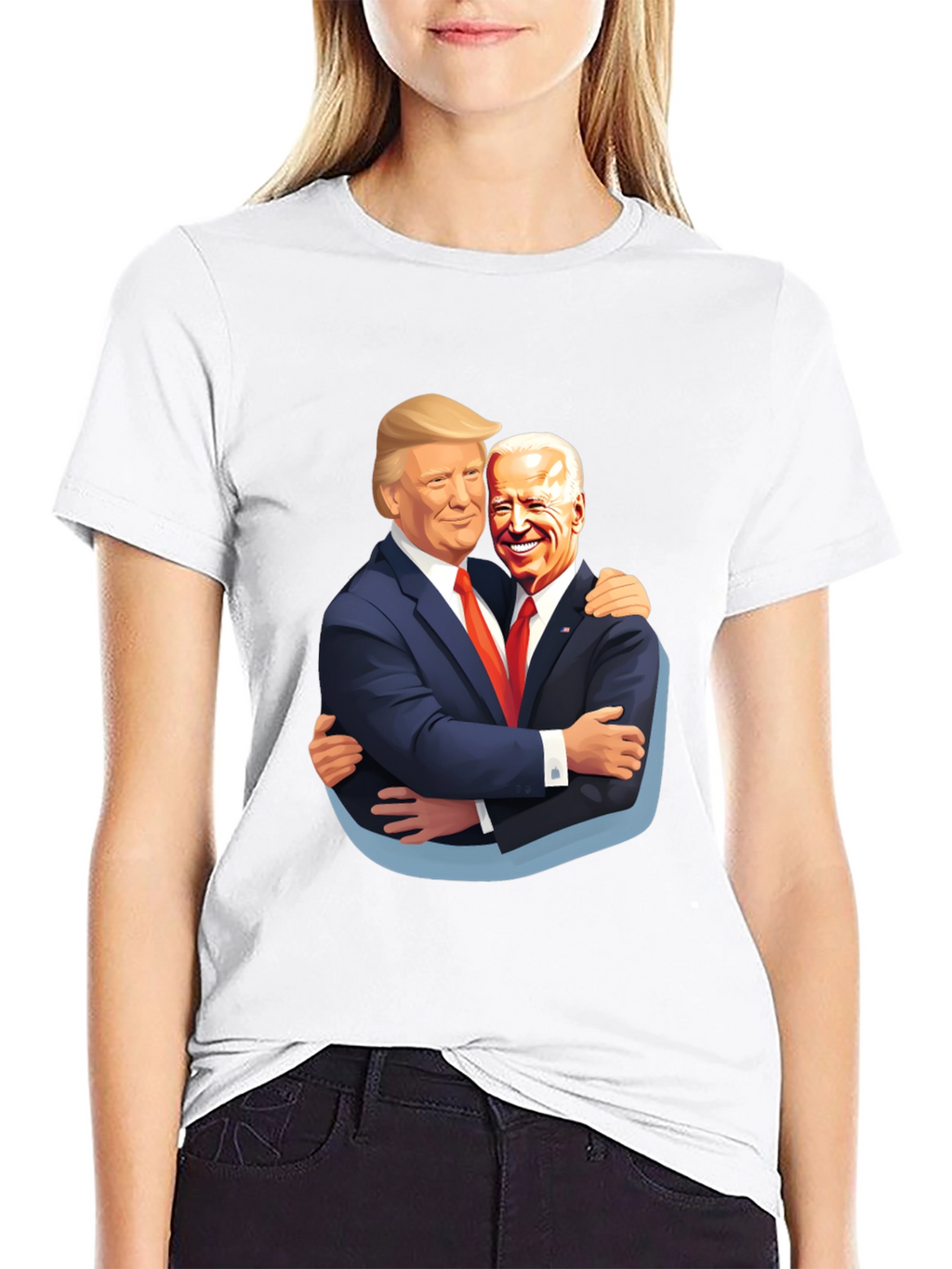 Trump Biden Hug T-Shirt - Political Humor Tee