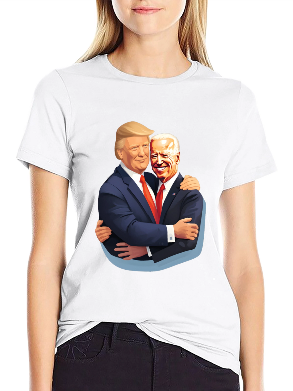 Trump Biden Hug T-Shirt - Political Humor Tee