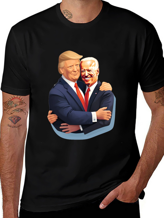 Trump Biden Hug T-Shirt - Political Humor Tee