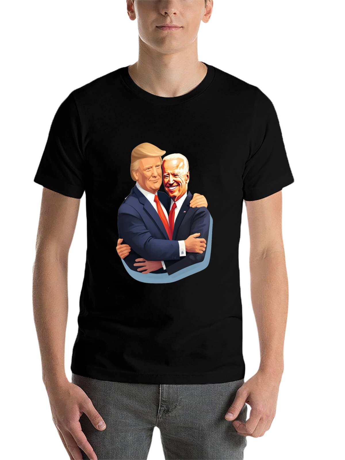Trump Biden Hug T-Shirt - Political Humor Tee