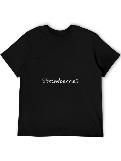 Strawberries Graphic Tee - Black