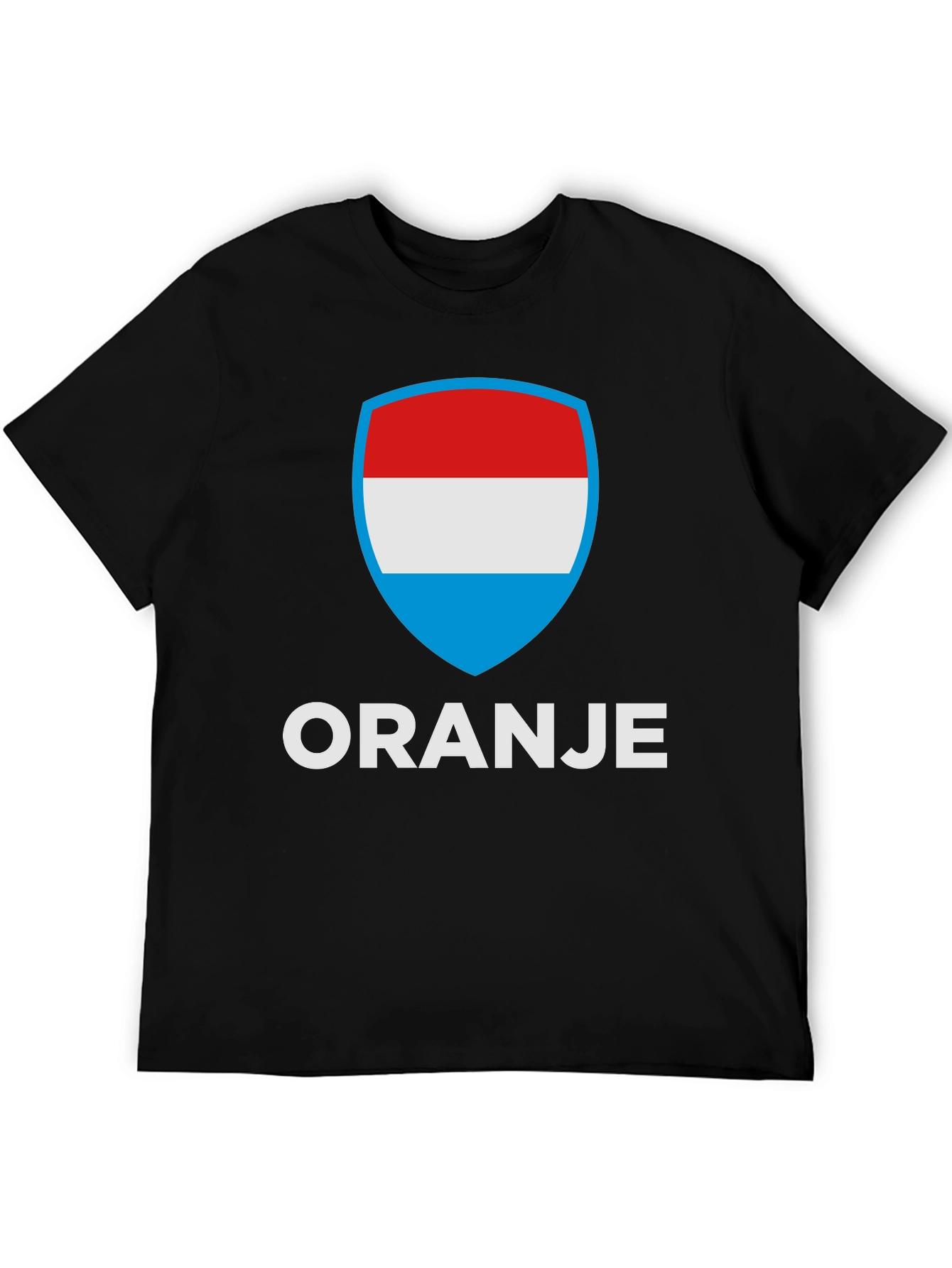 Oranje T-Shirt with Luxembourg Flag Shield Graphic