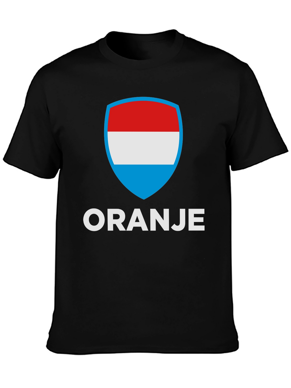 Oranje T-Shirt with Luxembourg Flag Shield Graphic