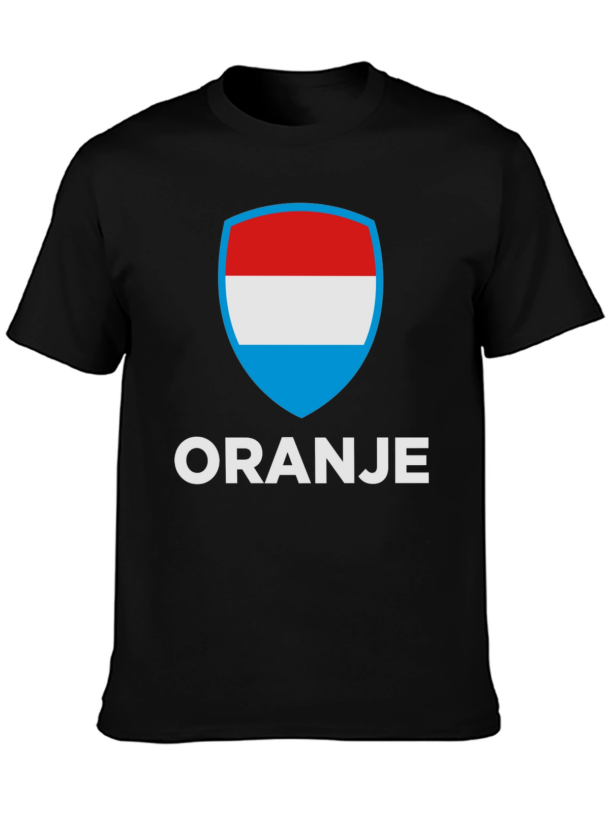 Oranje T-Shirt with Luxembourg Flag Shield Graphic