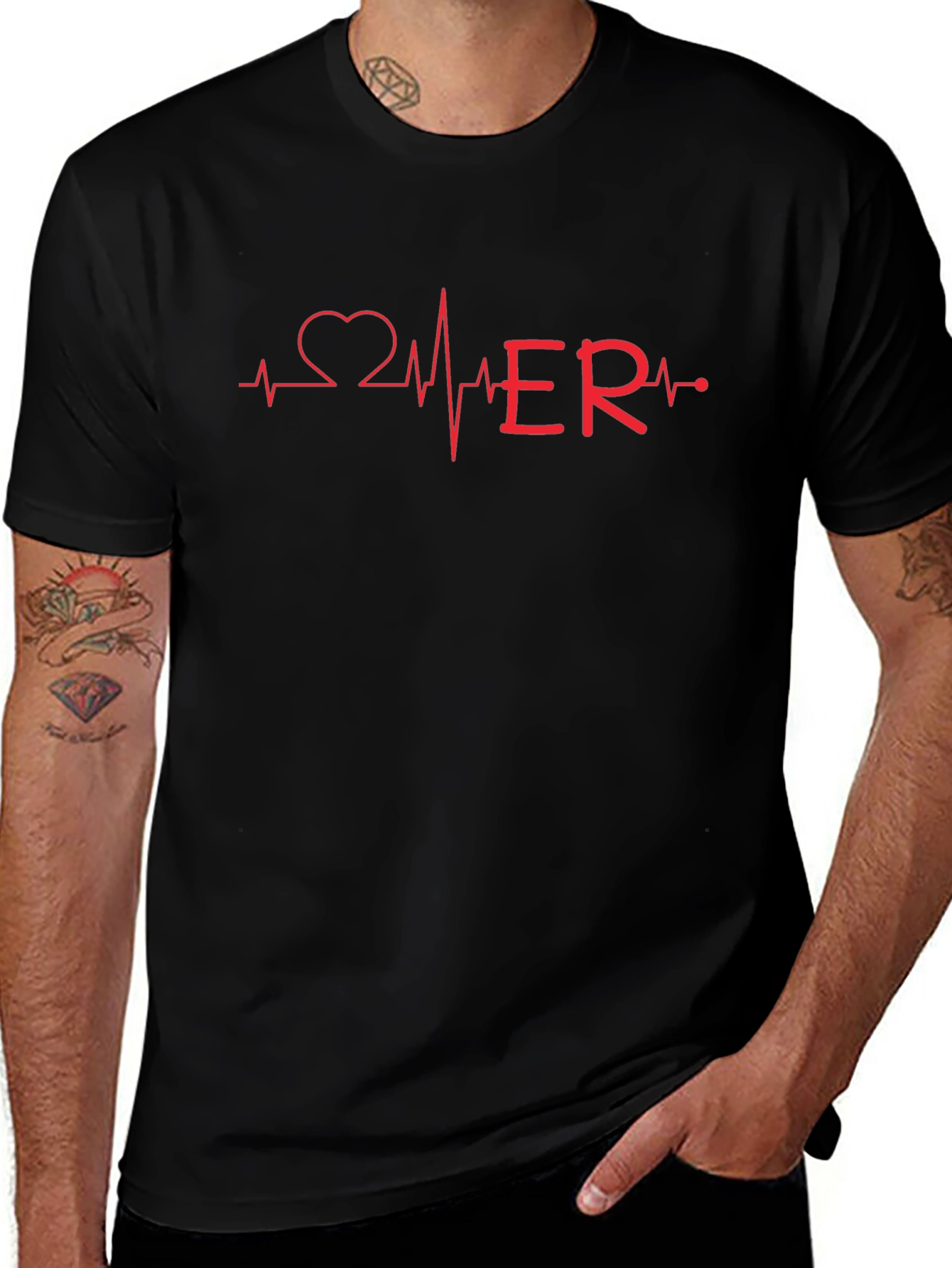 ER Heartbeat Graphic Tee - Emergency Room T-Shirt
