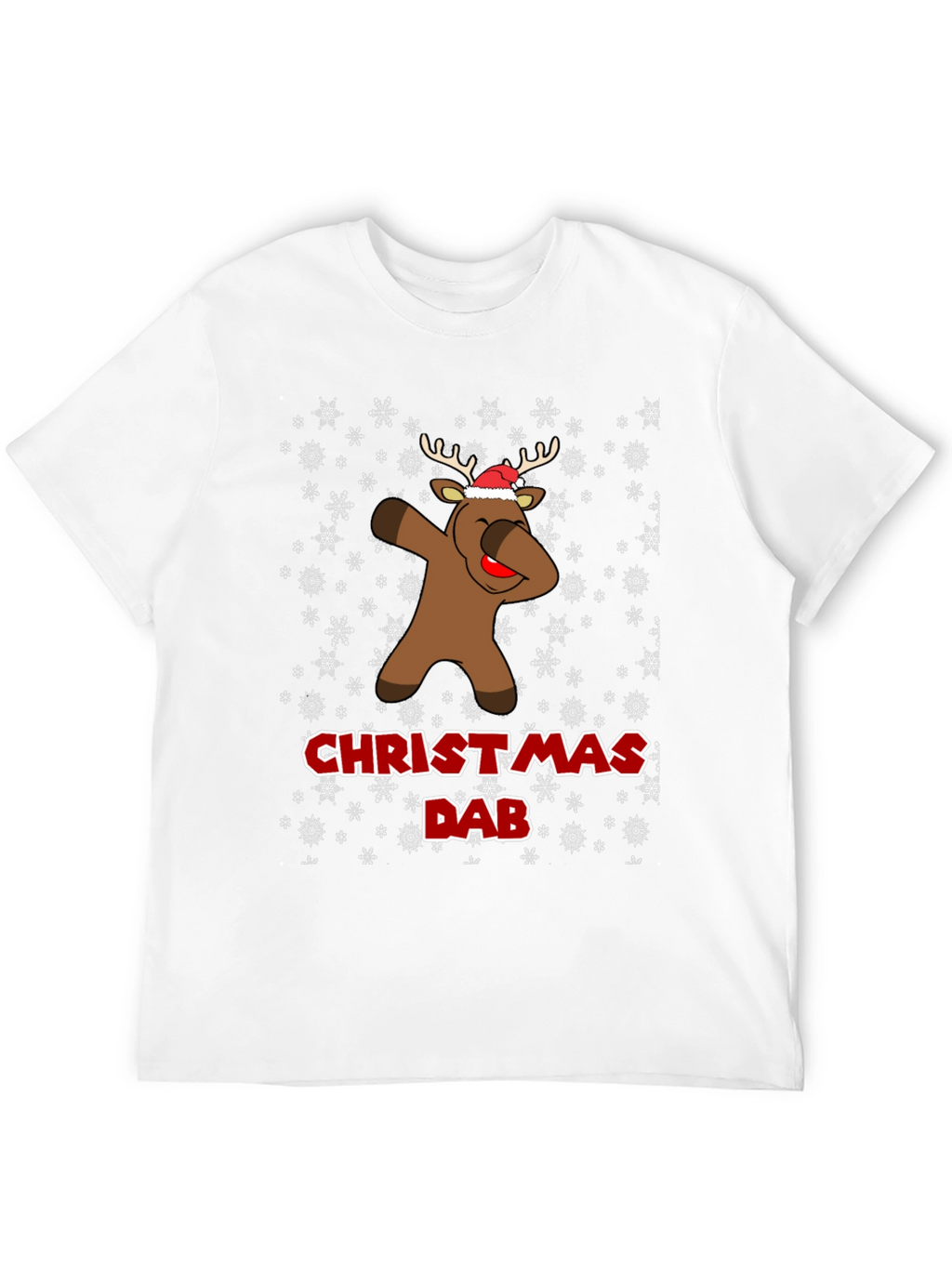 Christmas Dab Reindeer Mens Black T-Shirt